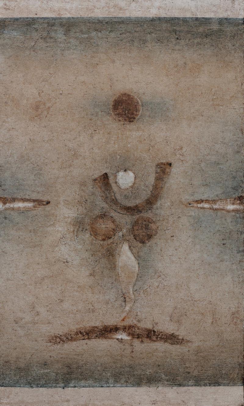 Abstract oil painting titled 'Untitled 25', 56x34 inches, by artist Ramesh Thorat on Canvas