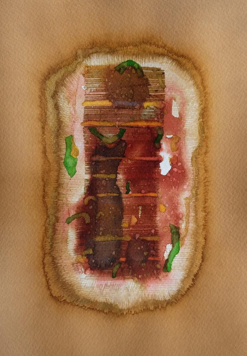 contemporary watercolor painting titled 'Untitled 25', 10x6 inches, by artist Jai Chouhan on Paper