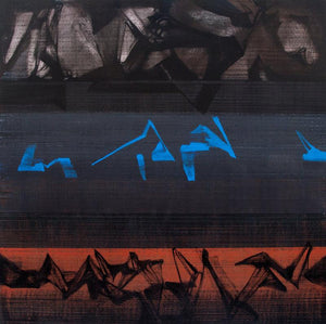 Abstract acrylic painting titled 'Untitled 26', 36x36 inches, by artist Chandan Bhowmick on Canvas