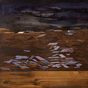 Abstract acrylic painting titled 'Untitled 3', 36x36 inches, by artist Balasaheb Patil on Canvas