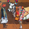 Religious acrylic painting titled 'Untitled 3', 26x44 inches, by artist Satyajeet Varekar on Canvas