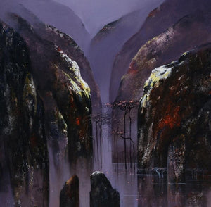 Landscape acrylic painting titled 'Untitled 3', 30x30 inches, by artist Nagesh Hankare on Canvas