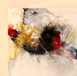 Abstract mixed media painting titled 'Untitled 3', 48x48 inches, by artist Sonam Sikarwar on Canvas