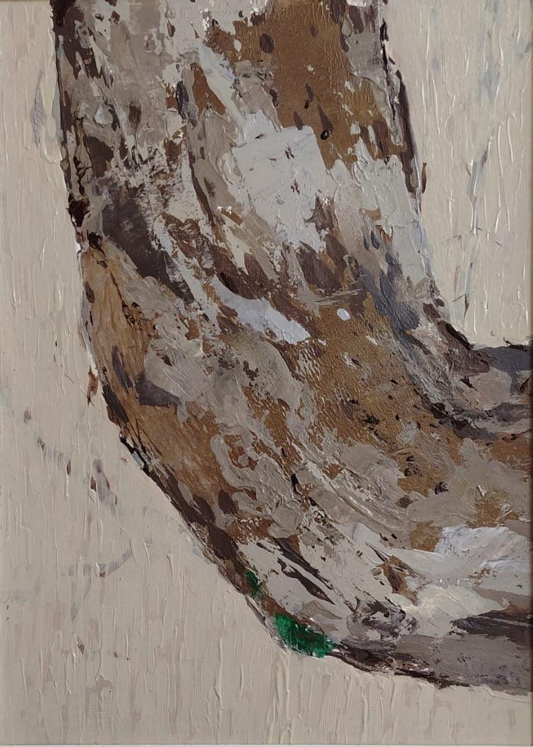 Abstract acrylic painting titled 'Untitled 3', 8x6 inches, by artist Deepashri Sakat on Paper