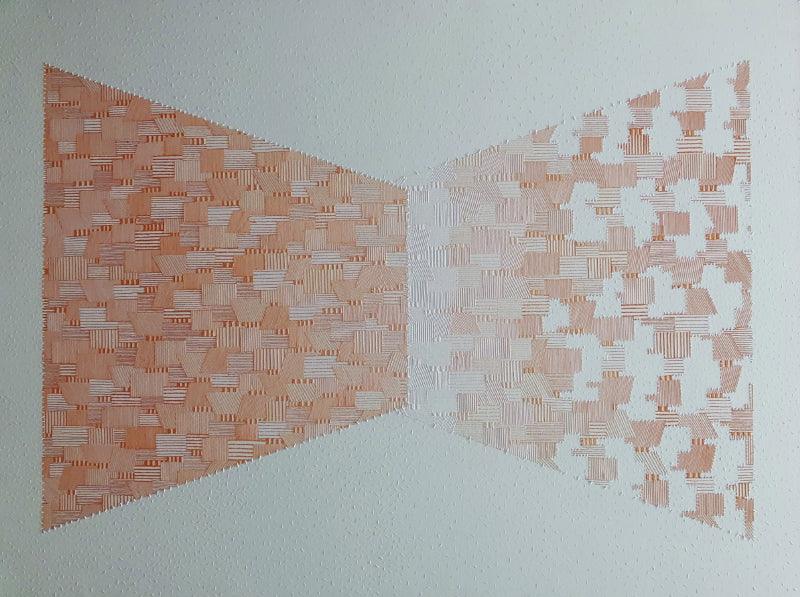 Abstract acrylic painting titled 'Untitled 3', 36x48 inches, by artist Ishwari Manolikar on Canvas