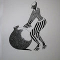 Figurative pen ink drawing titled 'Untitled 3', 17x13 inches, by artist Shrikant Ranga on Paper