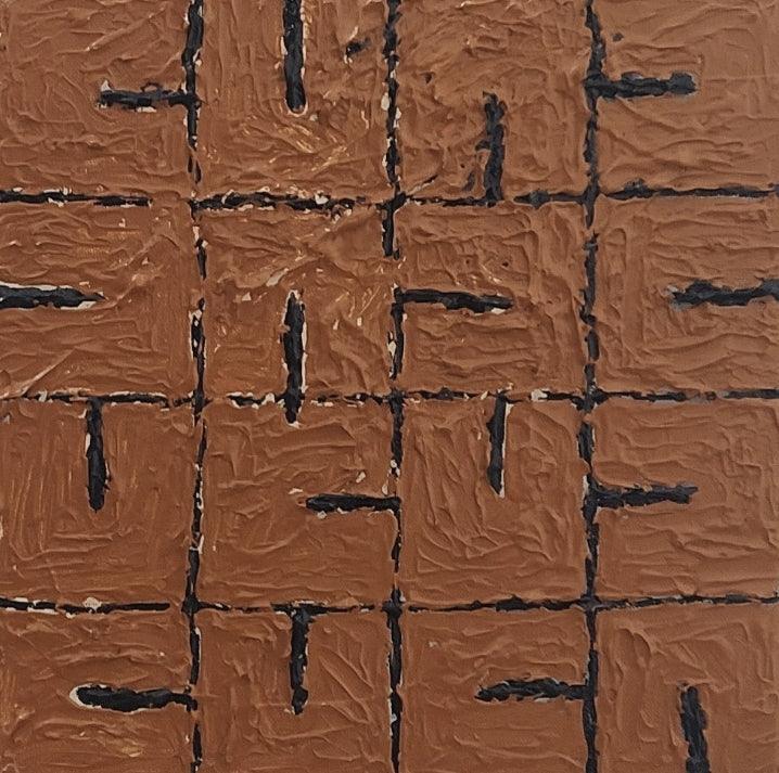 Abstract acrylic painting titled 'Untitled 3', 12x12 inches, by artist Sunny Malwatkar on Canvas