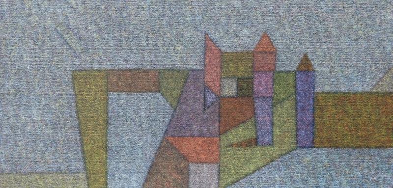 Abstract oil painting titled 'Untitled 3', 18x36 inches, by artist Ganesh Chavan on Canvas