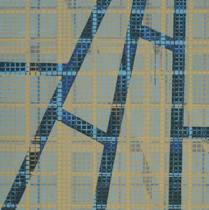 Abstract acrylic painting titled 'Untitled 3', 48x48 inches, by artist Prashant Anasane on Canvas