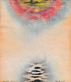 Abstract mixed media painting titled 'Untitled 3', 10x8 inches, by artist Rupesh Pawar on Paper