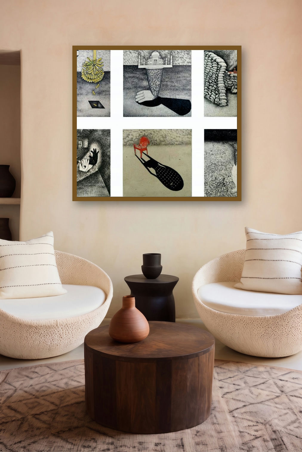 Untitled 3 (Untitled 2) by artist Bharat Dodiya displayed in a Contemporary gallery