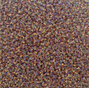 Abstract oil painting titled 'Untitled 3', 18x18 inches, by artist Vinit Kumar on Canvas