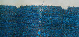 contemporary oil painting titled 'Untitled 3', 36x72 inches, by artist Kuldeep Karagaonkar on Canvas