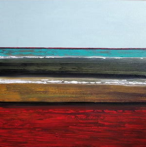 Abstract acrylic painting titled 'Untitled 3', 24x24 inches, by artist Yashwant Pawar on Canvas