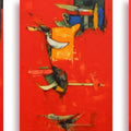 Abstract acrylic painting titled 'Untitled 30', 48x72 inches, by artist Yuvraj Devkar on Canvas