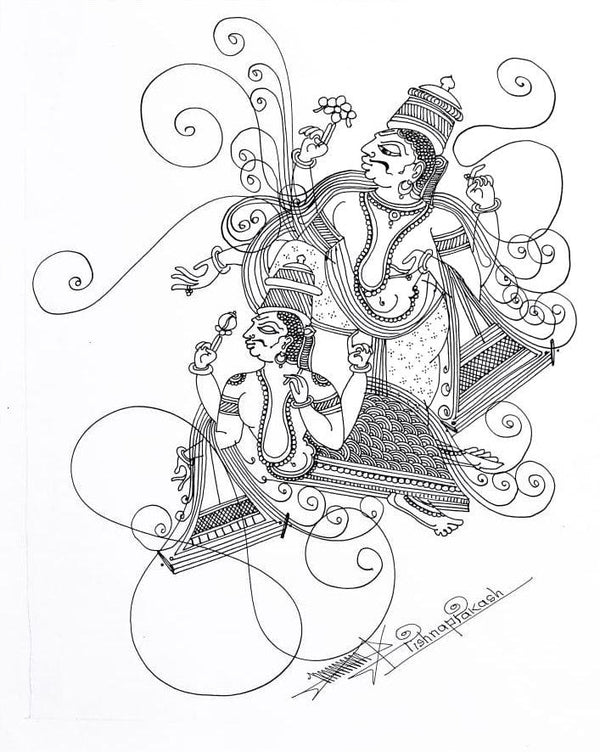 Untitled 30 Drawing by Krishnaprakash Vasant Martand | ArtZolo.com