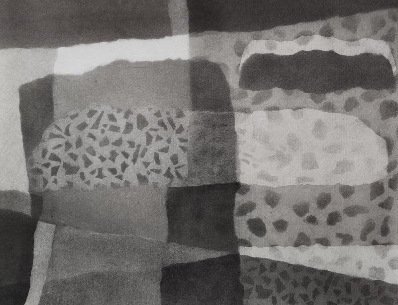 Abstract charcoal drawing titled 'Untitled 30', 11x14 inches, by artist Muni Sharma on Paper