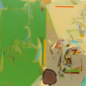 Abstract acrylic painting titled 'Untitled 304', 24x24 inches, by artist Shrikant Kadam on Canvas