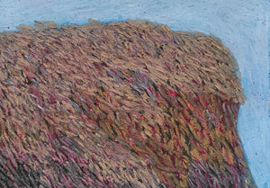 Abstract oil pastel painting titled 'Untitled 31', 6x8 inches, by artist Makarand Rane on Paper