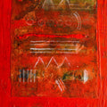 Abstract mixed media painting titled 'Untitled 32', 15x10 inches, by artist Arvind Hate on Mixedmedia