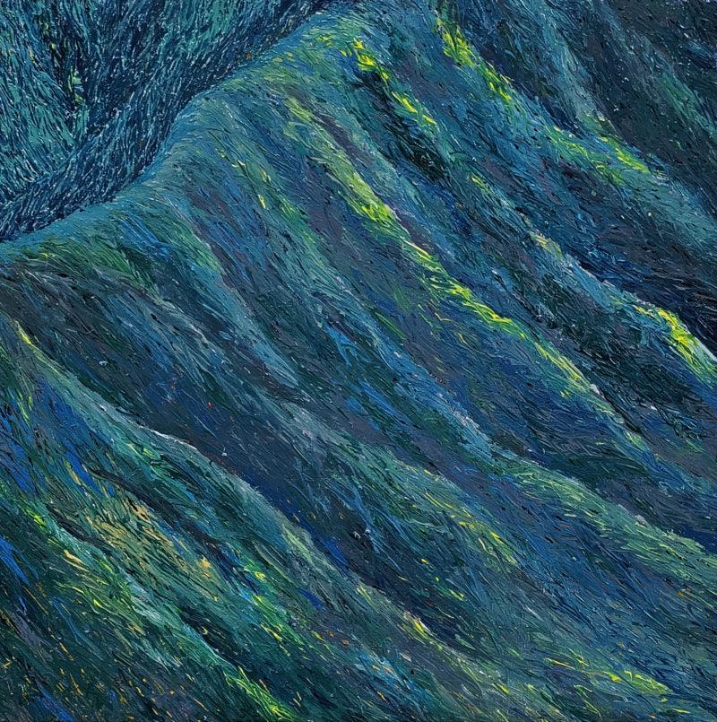 Abstract acrylic painting titled 'Untitled 33', 24x24 inches, by artist Makarand Rane on Canvas