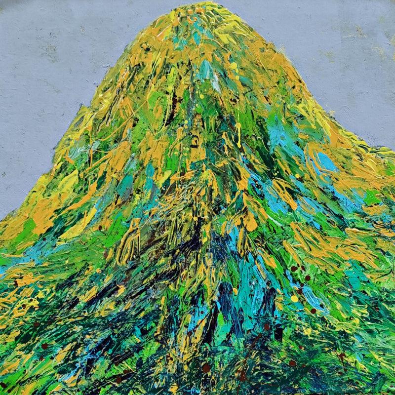 Abstract acrylic painting titled 'Untitled 34', 24x24 inches, by artist Makarand Rane on Canvas