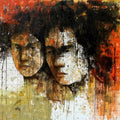 Figurative acrylic painting titled 'Untitled 4', 36x36 inches, by artist Swati Sable on Canvas