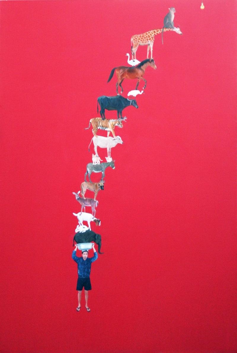 Fantasy acrylic oil painting titled 'Untitled 4', 60x48 inches, by artist Pragnesh Patel on Canvas