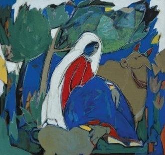 Figurative acrylic painting titled 'Untitled 4', 34x32 inches, by artist Sanjiv Sankpal on Canvas