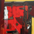 Abstract acrylic painting titled 'Untitled 4', 48x48 inches, by artist Sachin Pakhale on Canvas