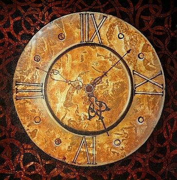 Abstract acrylic painting titled 'Untitled 4', 12x12 inches, by artist Anupam Pal on Canvas