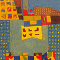 Abstract oil painting titled 'Untitled 4', 48x36 inches, by artist Sunil Ningule on Canvas