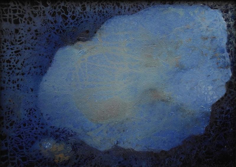 Abstract acrylic painting titled 'Untitled 4', 18x24 inches, by artist Anamika Kuchan on Canvas