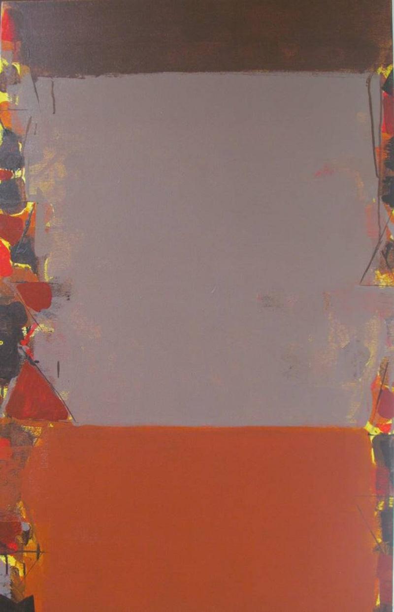 Abstract acrylic painting titled 'Untitled 4', 48x30 inches, by artist Ravindra Pawar on Canvas