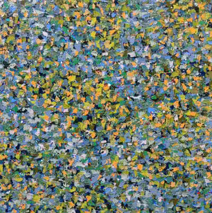 Abstract oil painting titled 'Untitled 4', 24x24 inches, by artist Vinit Kumar on Canvas