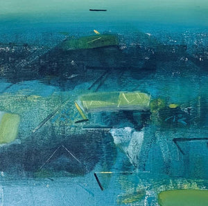 Abstract oil painting titled 'Untitled 4', 24x24 inches, by artist Harshit Bondre on Canvas