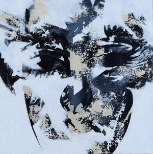 Portrait acrylic painting titled 'Untitled 4', 12x12 inches, by artist Vijay Shelar on Canvas