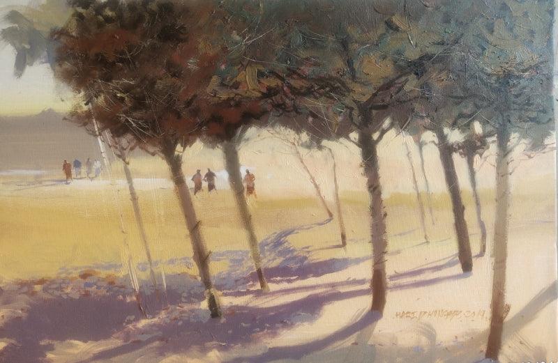 Nature acrylic painting titled 'Untitled 4', 24x30 inches, by artist Hari Dhongade on Canvas