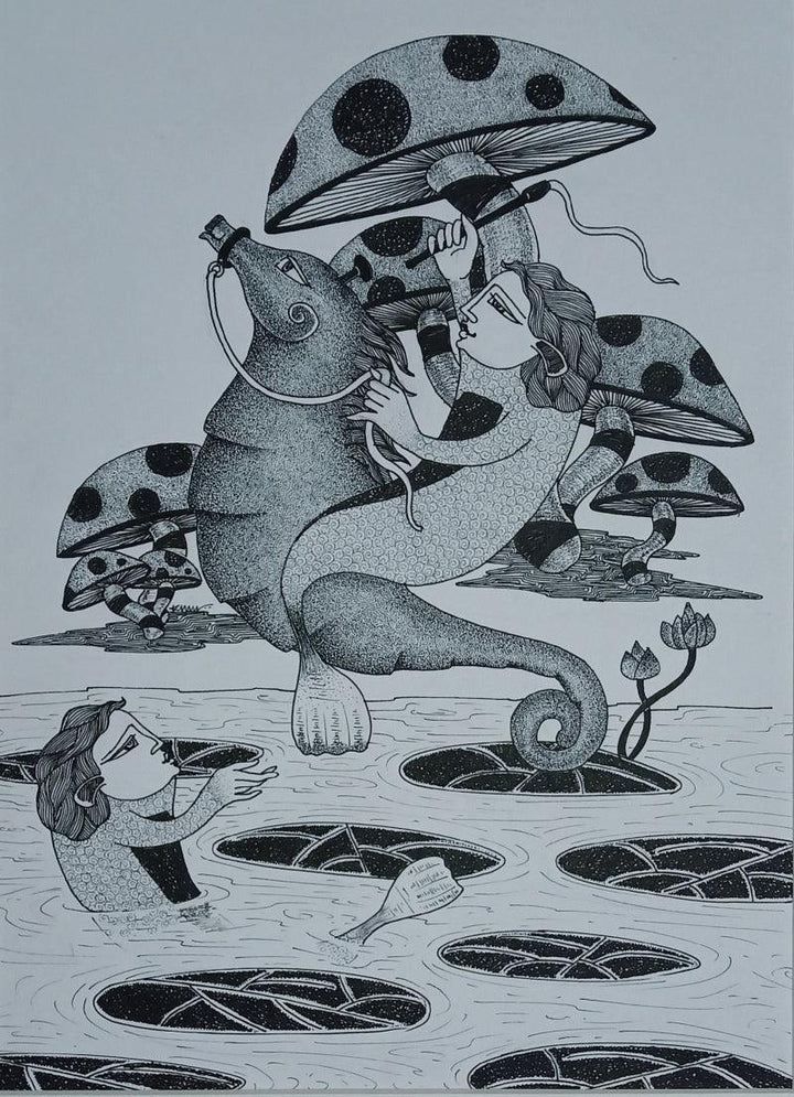 Untitled 4 Drawing by Chandrashekhar Kumavat | ArtZolo.com