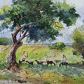 Landscape watercolor painting titled 'Untitled 4', 8x12 inches, by artist Riyaj Shikalgar on Paper
