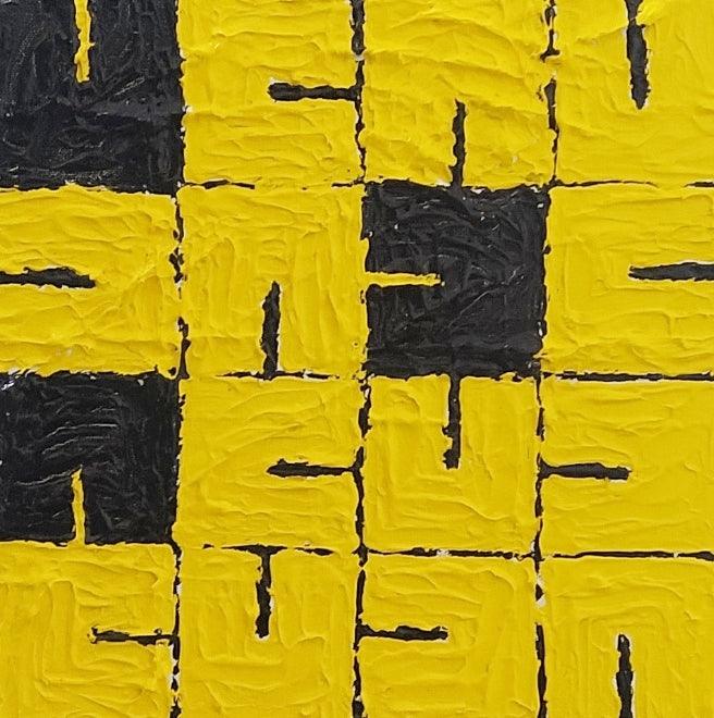 Abstract acrylic painting titled 'Untitled 4', 12x12 inches, by artist Sunny Malwatkar on Canvas