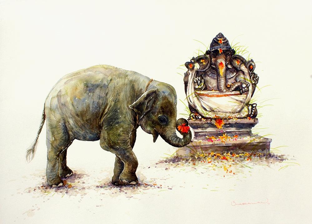 Figurative oil painting titled 'Untitled 4', 20x30 inches, by artist Siva Balan on Canvas