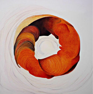 Abstract mixed media painting titled 'Untitled 4', 24x24 inches, by artist Seema Kadam on Canvas