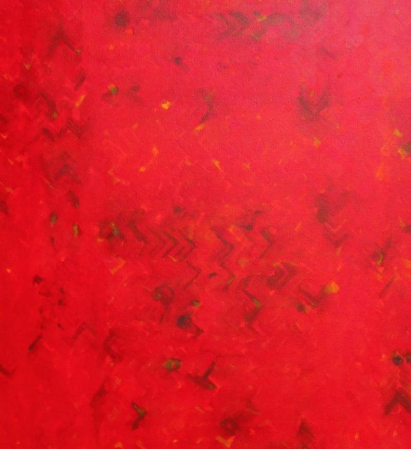 Abstract mixed media painting titled 'Untitled 41', 49x43 inches, by artist Anil Tagad on Canvas