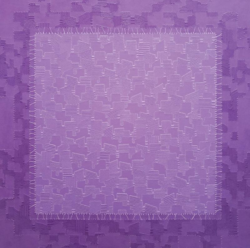 Abstract acrylic painting titled 'Untitled 5', 24x24 inches, by artist Ishwari Manolikar on Canvas