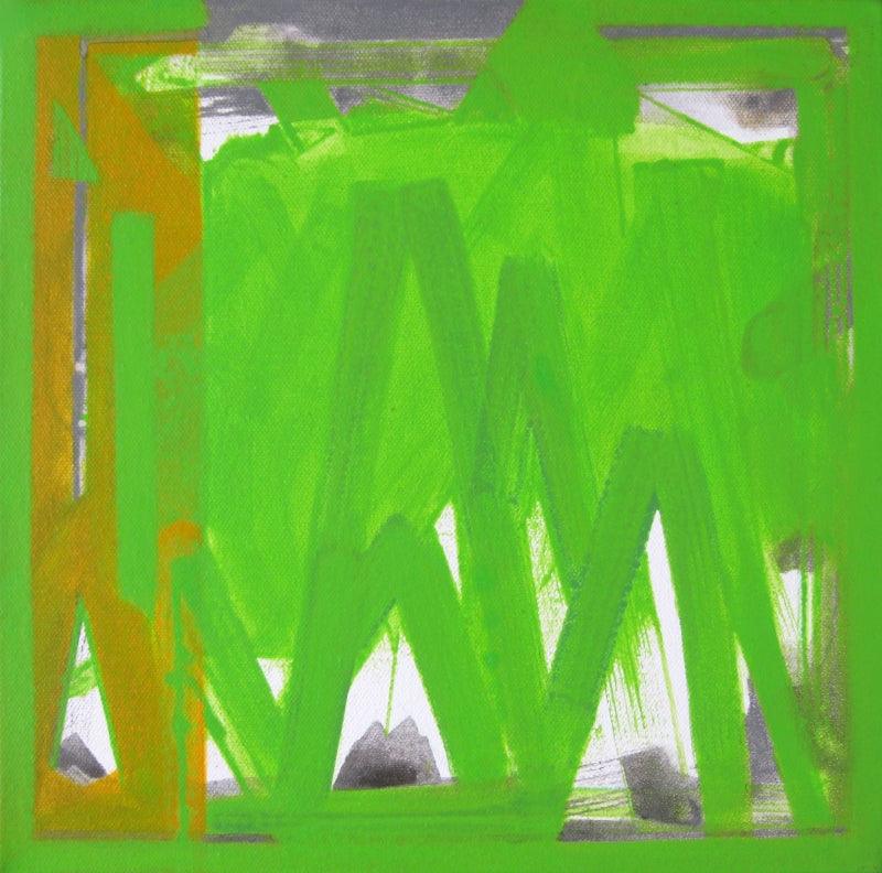 Abstract acrylic painting titled 'Untitled 5', 12x12 inches, by artist Ramesh Anand on Canvas