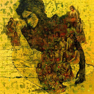 Figurative acrylic painting titled 'Untitled 5', 36x36 inches, by artist Swati Sable on Canvas