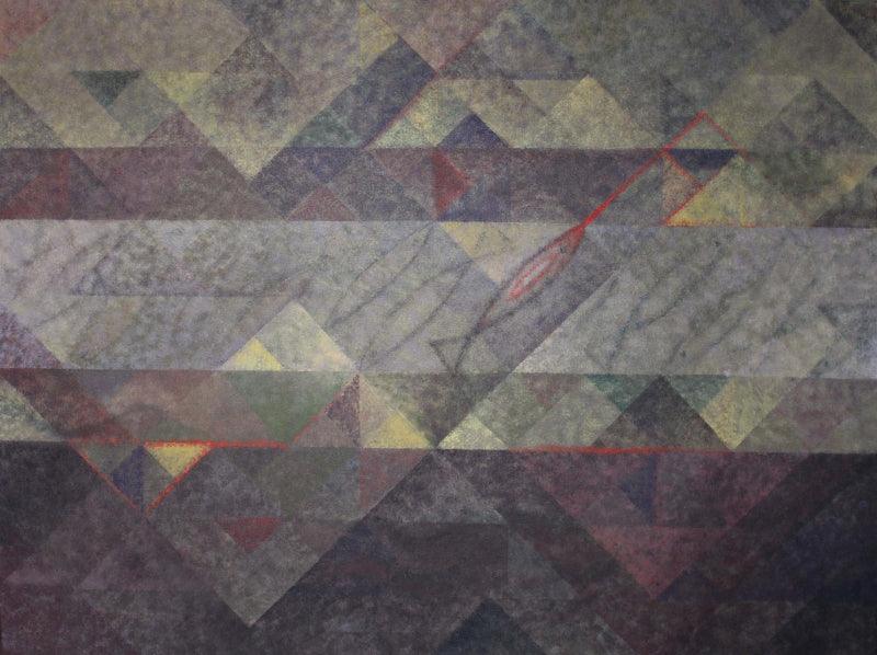 Abstract acrylic painting titled 'Untitled 5', 36x48 inches, by artist Mansi Palshikar on Canvas