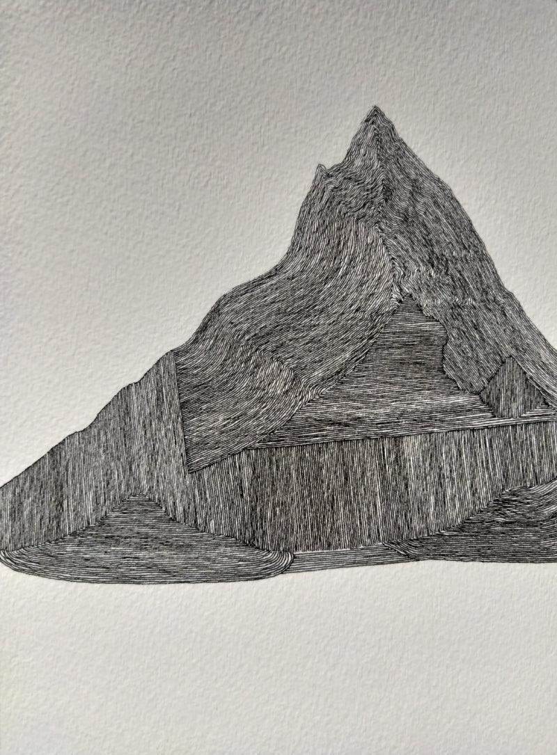 Abstract pen ink drawing titled 'Untitled 5', 8x6 inches, by artist Priya Dhoot on Paper