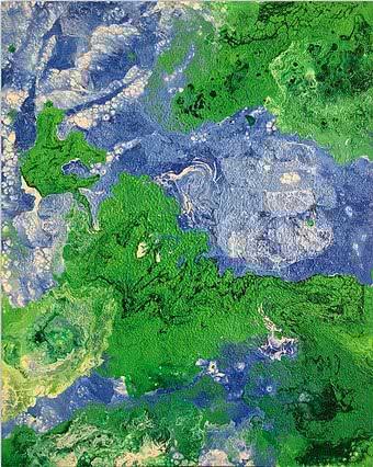 Abstract acrylic painting titled 'Untitled 5', 30x24 inches, by artist Kartikey Sharma on Canvas